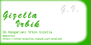gizella vrbik business card